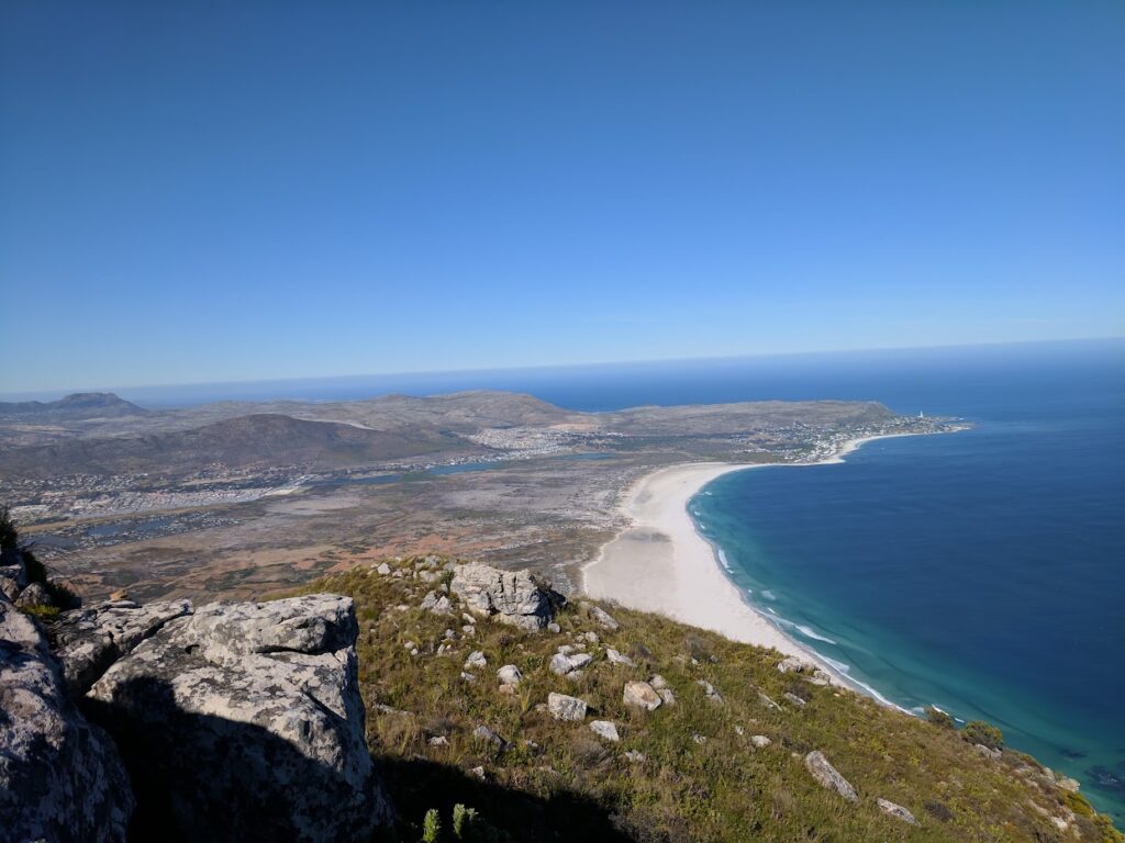 View of Long beach from the top of Chapmans Peak