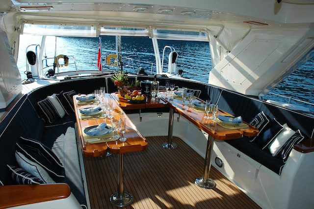The cabin of a lovely yacht